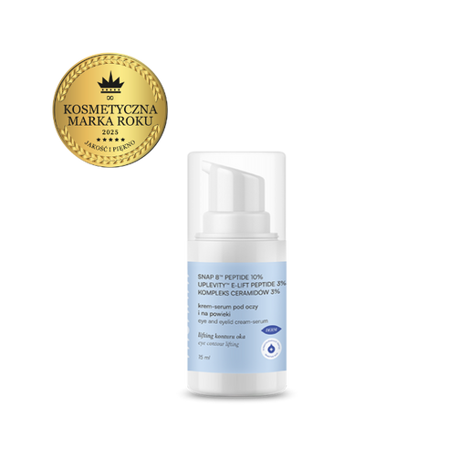 Liftingująco-ujędrniające serum-krem pod oczy i na powieki z peptydami i ceramidami