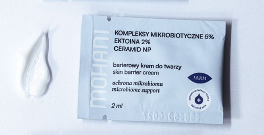 Saszetka-Regenerujący krem barierowy z ektoiną 2%, kompleksem mikrobiotycznym 5% i ceramidem NP