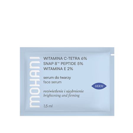 Saszetka - Napinająco-rozświetlające serum do twarzy z ultrastabilną Witaminą C TETRA 6%, neuropeptydem SNAP 8™ Peptide 5% i Witaminą E 2%