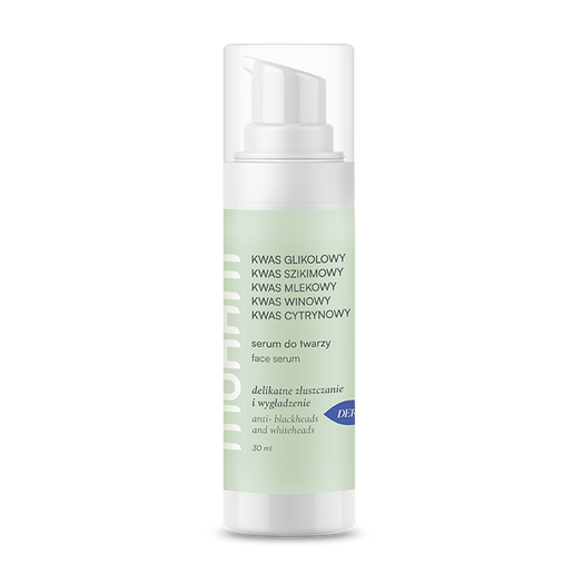 Regenerująco-złuszczające serum do twarzy Mohani pięć kwasów  AHA 30ml