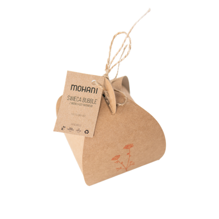 100% Naturalna świeca bubble Mohani z wosku rzepakowego - różowa, mała