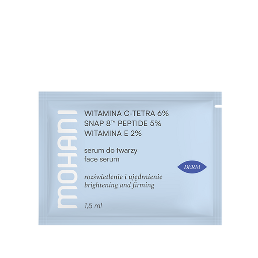 Saszetka - Napinająco-rozświetlające serum do twarzy z ultrastabilną Witaminą C TETRA 6%, neuropeptydem SNAP 8™ Peptide 5% i Witaminą E 2% 